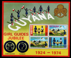 GUY-02- GUYANA 1974 - MNH - SC#:204a - SCOUTS- 50TH ANNIVERSARY OF THE GUYANA GIRL GUIDES - Guyane (1966-...)