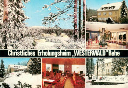 73726399 Rehe Westerwald Christl Erholungsheim Westerwald Panorama Gastraum Rehe - Other & Unclassified