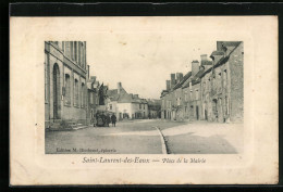 CPA Saint-Laurent-des-Eaux, Place De La Mairie  - Other & Unclassified
