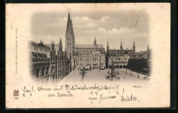 AK Lübeck, Blick Auf Den Markt Aus Der Vogelschau  - Luebeck