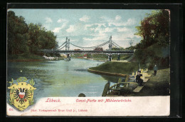 AK Lübeck, Canal-Partie Mit Mühlentorbrücke  - Luebeck