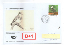 Czech Republic 2024 -   Day Of  Endagered Species, Special Cover, Personalised Stamp, Postage Used - Columbiformes