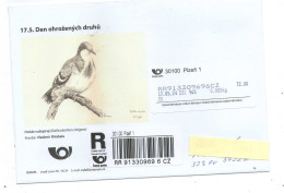 Czech Republic 2024 -   Day Of  Endagered Species, Special Cover, Apost, Postage Registered Used - Duiven En Duifachtigen