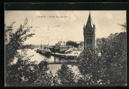 AK Lübeck, Partie Am Burgthor, Dampfer  - Luebeck