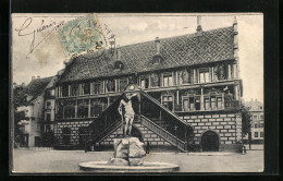 CPA Mülhausen I. E., Hôtel De Villeplatz Avec Monument  - Other & Unclassified