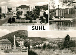 73135514 Suhl Thueringer Wald Stadthalle Markt Waffenschmied-Denkmal Suhl Thueri - Suhl