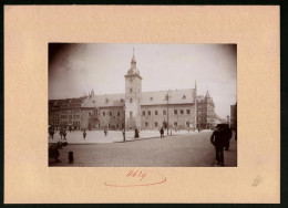 Fotografie Brück & Sohn Meissen, Ansicht Freiberg / Sachsen, Rathaus Mit Marktplatz  - Orte