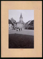 Fotografie Brück & Sohn Meissen, Ansicht Döbeln, Obermarkt MitBäckerei & Sächsisches-Engros-Lager, Kirche  - Places