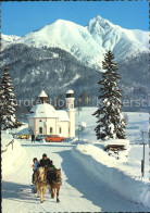 72449401 Seefeld Tirol Schlittenfahrt Beim Seekirchlein Mit Reitherspitze Seefel - Otros & Sin Clasificación