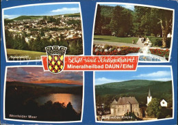 72449334 Daun Eifel Panorama Kurpark Weinfelder Maar Burg Ev Kirche Daun - Daun