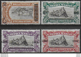 1924 San Marino Pro Combattenti 4v. MNH Sassone N. 103/06 - Altri & Non Classificati