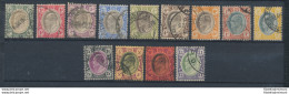 1904-09 Transvaal- South Africa - Stanley Gibbons N. 260/72a - 13 Valori - Watermark Mult Crown CA - Usati - Altri & Non Classificati