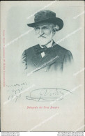 Bv437 Cartolina Personaggi Famosi Giuseppe Verdi Compositore Autografo Stampato - Entertainers
