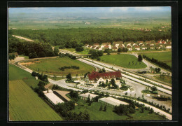 AK Leipheim /Donau, Autobahn-Rasthaus Und Motel, An Der Autobahn München-Stuttgart-Frankfurt  - Autres & Non Classés