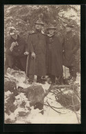 Foto-AK Vier Herren Im Verschneiten Wald  - Scoutisme