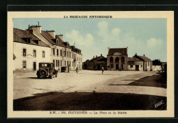 CPA Pluvigner, La Place Et La Mairie  - Pluvigner