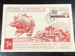 SOUTH VIETNAM 1952(F D C-POSTCAR- U.P.U)1 Pcs Good Quality - Vietnam