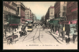 AK Marseille, La Cannebière  - Tram