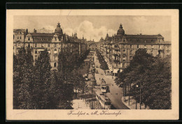 AK Frankfurt A. M., Kaiserstrasse Mit Strassenbahn  - Tram