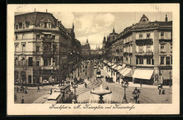 AK Frankfurt A. M., Kaiserplatz Und Kaiserstrasse Mit Strassenbahn  - Tram