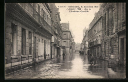 CPA Caen, Inondations, Rue L`Ancienne Comédie  - Caen