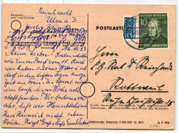 BRD Bund 157 Auf Postkarte Als Einzelfrankatur Portogerecht #KW443 - Andere & Zonder Classificatie