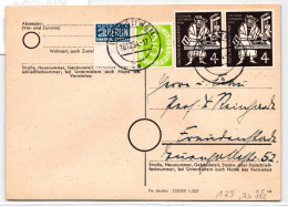 BRD Bund 198 U.a. Auf Postkarte Als Mischfrankatur Portogerecht #KW621 - Sonstige & Ohne Zuordnung