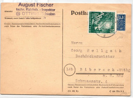 BRD Bund 111 Auf Postkarte Als Einzelfrankatur Portogerecht #KW541 - Other & Unclassified