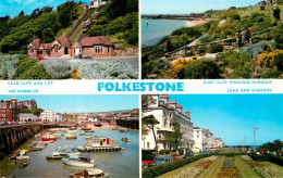 72859330 Folkestone Leas Cliff And Lift Showing Harbour Leas And Gardens Shepway - Andere & Zonder Classificatie