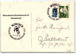BRD Bund 168 Auf Postkarte Portogerecht, Burschenschaft Alemannia #KW461 - Autres & Non Classés