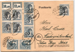 Alliierte Besetzung 947 Auf Postkarte 10 Fach Frankatur #KY994 - Altri & Non Classificati