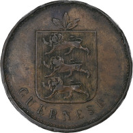 Guernesey, William IV, 4 Doubles, 1830, Soho, Bronze, TB+, KM:2 - Guernsey