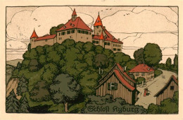 13959284 Kyburg_ZH Schloss Kuenstlerkarte Steinzeichnung - Autres & Non Classés