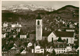 13959220 Gossau_SG Ortsansicht Mit Kirche Alpenblick - Otros & Sin Clasificación