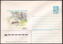 Russia Postal Stationary S1332 Take Care Of The Forest, Protect Its Inhabitants, Ant - Forest Orderlies - Trees
