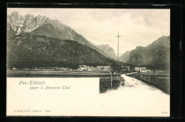 Cartolina Neu-Toblach, Ortsansicht Gegen Das Ampezzo-Tal  - Sonstige & Ohne Zuordnung