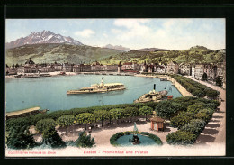 AK Luzern, Promenade Und Pilatus  - Lucerna