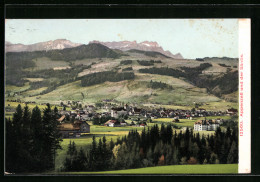 AK Appenzell, Ortspanorama Mit Säntis  - Appenzell