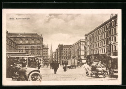 AK Wien, Kärntnerstrasse Mit Passanten Und Strassenbahn  - Sonstige & Ohne Zuordnung