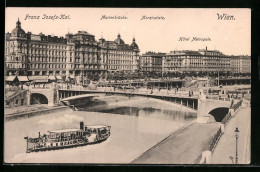 AK Wien, Franz-Josefs-Kai Mit Marienbrücke Und Hotel Metropole  - Otros & Sin Clasificación