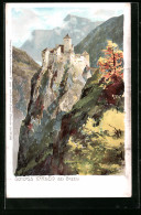 Artista-Cartolina Zeno Diemer: Bozen, Blick Zum Schloss Karneid  - Bolzano