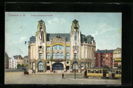 AK Frankfurt A. M., Zirkus Schumann-Theater Mit Strassenbahn  - Strassenbahnen