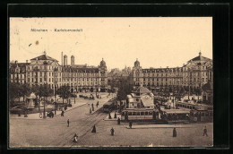 AK München, Karlstorrondell Mit Strassenbahnverkehr  - Tram