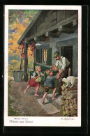 Künstler-AK Otto Kubel: Brüder Grimm's Märchen: Hänsel Und Gretel, Rückkehr Ins Elternhaus  - Fairy Tales, Popular Stories & Legends