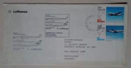 Uruguay - Enveloppe à En-tête De La Compagnie Luftansa Avec Timbres Sur Le Thème Des Avions (1982) - Airplanes