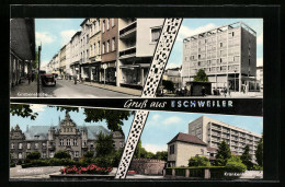 AK Eschweiler, Grabenstrasse, Krankenhaus, Amtsgericht, Kreissparkasse  - Eschweiler