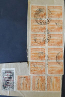 OH) ECUADOR,  LANDSCAPE SCT 32 10c Orange, COAT OF ARMS , CASA DE CORREOS Y TELEGRAFOS DE ECUADOR, OVERPRINTED IN RED, F - Equateur