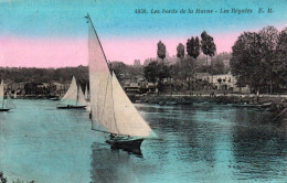 (RECTO / VERSO) LES BORDS DE LA MARNE - N° 4850 - LES REGATES DE VOILIERS - CPA COULEUR - Andere & Zonder Classificatie