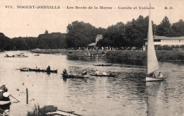 (RECTO / VERSO) NOGENT / JOINVILLE - N° 912 - BORDS DE MARNE - CANOTS ET VOILIERS- CPA - Joinville Le Pont