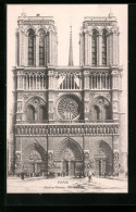 AK Paris, Facade De L`Eglise De Notre-Dame, Fassade Der Kirche  - Otros & Sin Clasificación